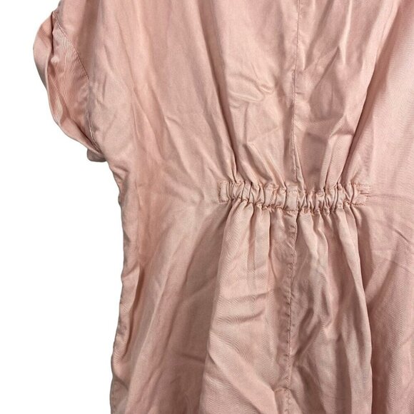 Zara Light Pink Button Tie Waist T Shirt Dress XSmall - Picture 10 of 12